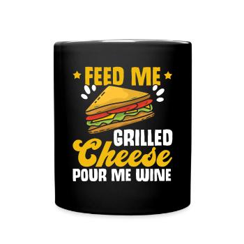 Love Grilled Cheese Men Women - Tasse einfarbig - Schwarz - Vorne