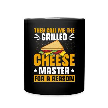 Love Grilled Cheese Men Women - Tasse einfarbig - Schwarz - Vorne