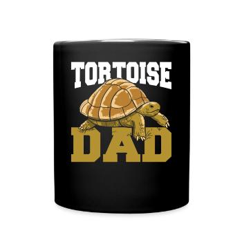 Tortue Hommes Fête des pères Reptile Tortue Papa - Mug uni - noir - Devant
