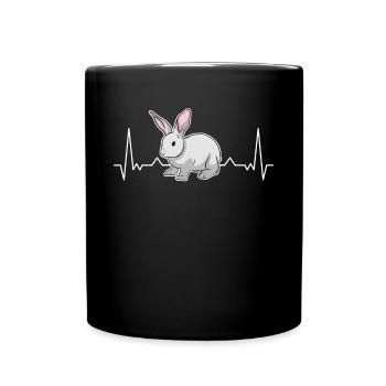 Rabbit Heartbeat Rabbit - Full Colour Mug - black - Front