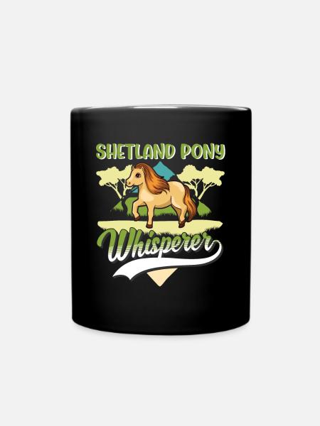 Shetland Pony Flüsterer Shetland Pony Whisperer - Full Colour Mug - black