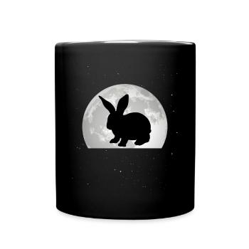Rabbit Moon Bunny Bunny - Full Colour Mug - black - Front