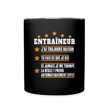 Coach Cadeau Handball Football Rugby Entraîneur - Mug uni - noir - Devant