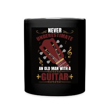 Lustiger Gitarrist und Musiker Band Fan Design - Tasse einfarbig - Schwarz - Vorne