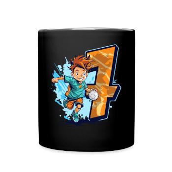 Handball Birthday - 7 years old Boy - 7. - Full Colour Mug - black - Front