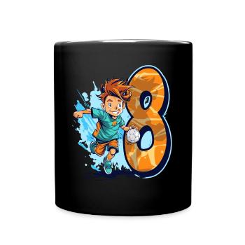 Handball Birthday - 8 years old boy - 8. - Full Colour Mug - black - Front
