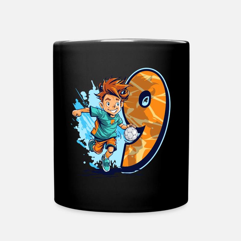 Handball Geburtstag - 9 Jahre Alter Junge - 9. - Tasse einfarbig - Schwarz