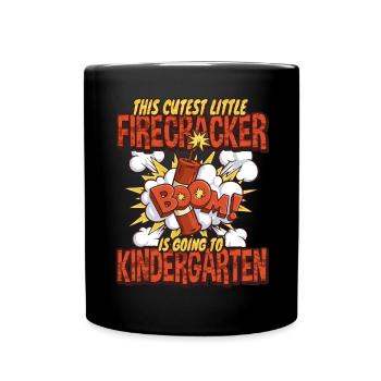 Süßeste Kinder Feuerwerk Kindergarten - Tasse einfarbig - Schwarz - Vorne