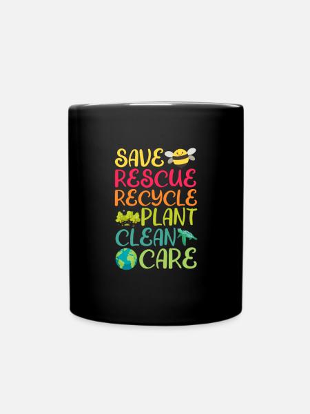 Tierrettung - Tasse einfarbig - Schwarz