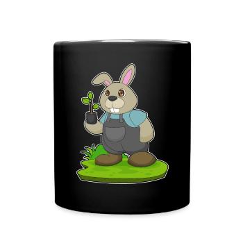 Rabbit Farmer Seedling Farm - Full Colour Mug - black - Front