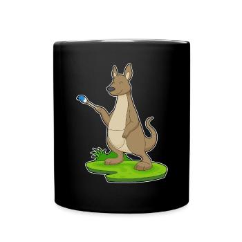 Peintre de kangourou Peinture au pinceau - Mug uni - noir - Devant