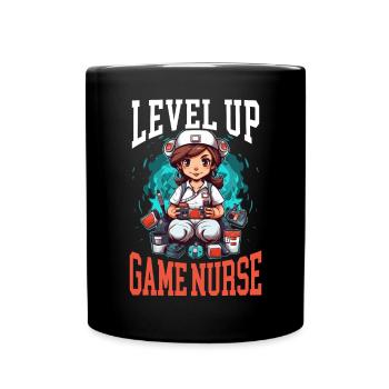 Gamer Nurse Video Game Player Gaming Nursing - Full Colour Mug - black - Front