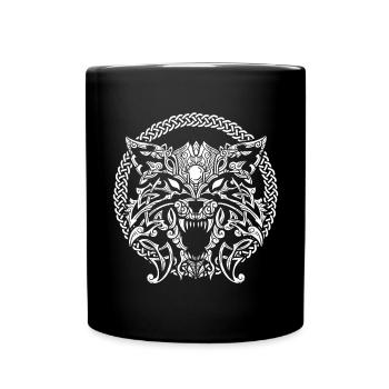Nœuds celtiques Fenrir - Fenris Wolf Mythologie - Mug uni - noir - Devant