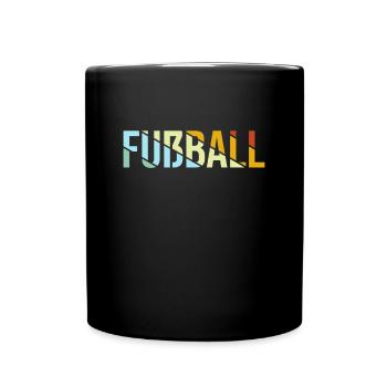 Fußball Fußballer Retro - Tasse einfarbig - Schwarz - Vorne