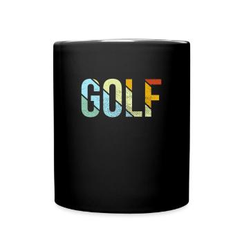 Golf Retro - Full Colour Mug - black - Front