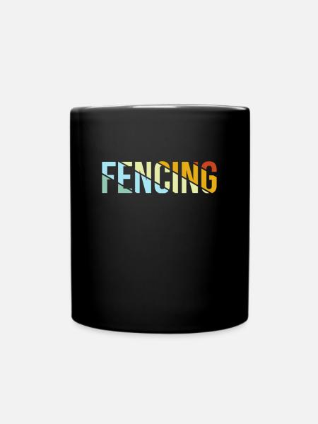 Fechten Retro - Tasse einfarbig - Schwarz