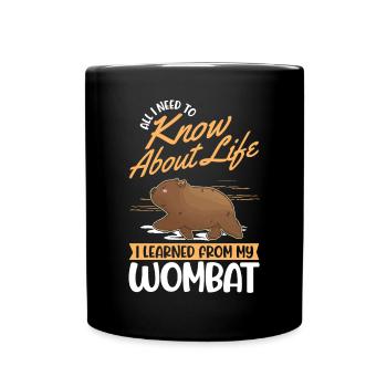Australischer Wombat - Tasse einfarbig - Schwarz - Vorne