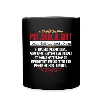 Psychologist Psychologist Definition - Full Colour Mug - black - Front