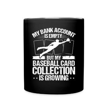 Funny Baseball Card Design - Full Colour Mug - black - Front