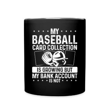 Funny Baseball Card Design - Full Colour Mug - black - Front