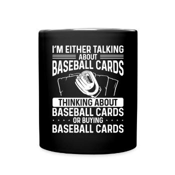 Conception de carte de baseball amusante - Mug uni - noir - Devant