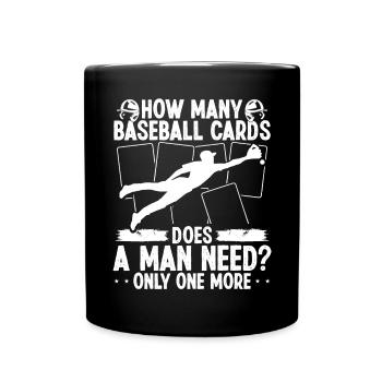 Funny Baseball Card Design - Full Colour Mug - black - Front