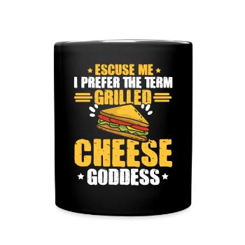 Amour Fromage Grillé Hommes Femmes - Mug uni - noir - Devant
