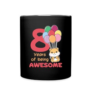 Hamster pour les enfants de 8 ans de huit ans - Mug uni - noir - Devant