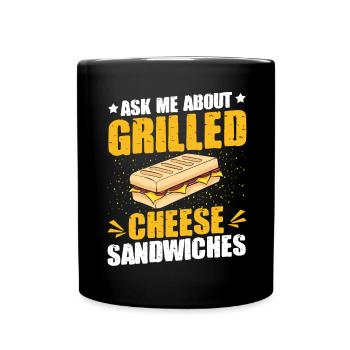 Amour Fromage Grillé Hommes Femmes - Mug uni - noir - Devant