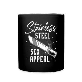 Funny Knife Collector Edelstahl Sex Appeal - Tasse einfarbig - Schwarz - Vorne