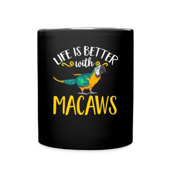 Gelbbrustara Papagei Blue And Yellow Macaw - Tasse einfarbig - Schwarz - Vorne