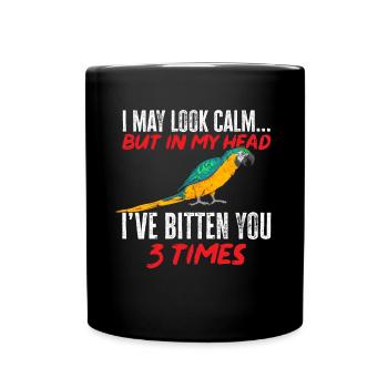 Gelbbrustara Papagei Blue And Yellow Macaw - Tasse einfarbig - Schwarz - Vorne