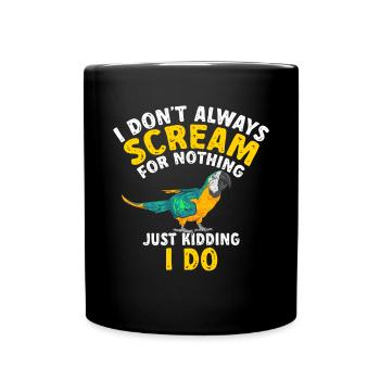 Yellow-breasted Macaw Parrot Blue And Yellow Macaw - Full Colour Mug - black - Front