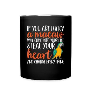 Gelbbrustara Papagei Blue And Yellow Macaw - Tasse einfarbig - Schwarz - Vorne