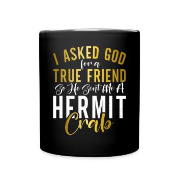 Cadeaux de crabe ermite - Mug uni - noir - Devant