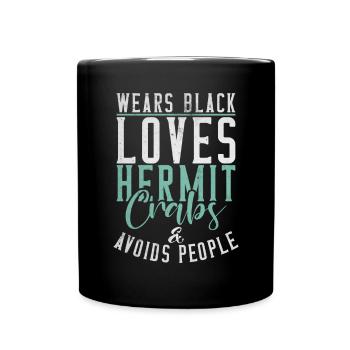 Cadeaux de crabe ermite - Mug uni - noir - Devant