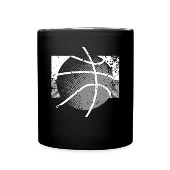 Basketball Basketballer - Tasse einfarbig - Schwarz - Vorne