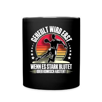 Handball Handballer - Tasse einfarbig - Schwarz - Vorne