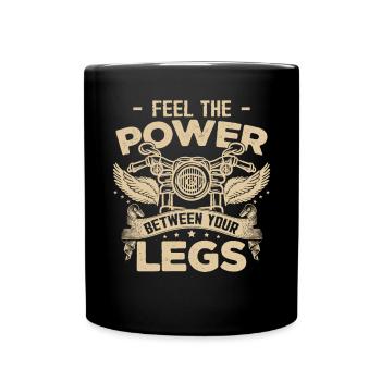Funny Motorcycle Rider Motorbiker - Full Colour Mug - black - Front