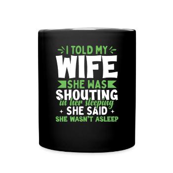 Lustige Papa-Witze Geschenk Vatertag - Tasse einfarbig - Schwarz - Vorne