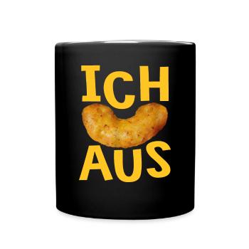 Vegane Erdnuss Flips zum Ausflippen - Tasse einfarbig - Schwarz - Vorne