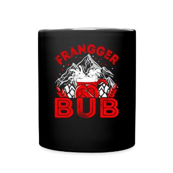 Fränkische Mundart Frangger Bub - Tasse einfarbig - Schwarz - Vorne