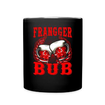 Franke fränkischer Dialekt - Tasse einfarbig - Schwarz - Vorne