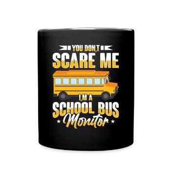School Bus Monitor Bus Attendant School Transport - Full Colour Mug - black - Front