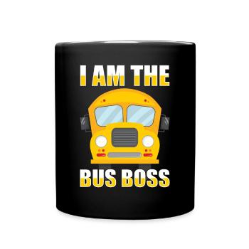 School Bus Monitor Bus Attendant School Transport - Full Colour Mug - black - Front