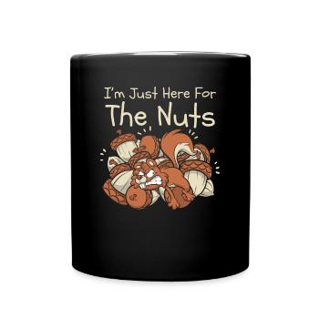 I'm Just Here For The Nuts Fuchshörnchen - Tasse einfarbig - Schwarz - Vorne