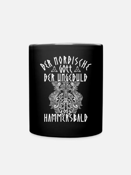 Der Nordische Gott der Ungeduld Hammersbald Lustig - Tasse einfarbig - Schwarz