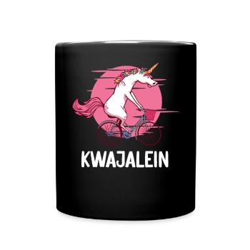 Kwajalein Atoll Marshallinseln Einhorn Fahrrad B - Tasse einfarbig - Schwarz - Vorne