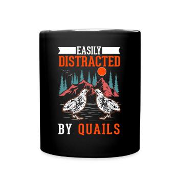 Caille Éleveur Cadeau Caille - Mug uni - noir - Devant