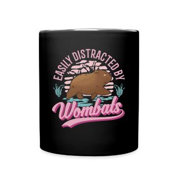 Easily distracted by Wombats - Tasse einfarbig - Schwarz - Vorne